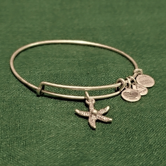 Alex & Ani Silver Starfish Charm Bangle - Picture 3 of 7